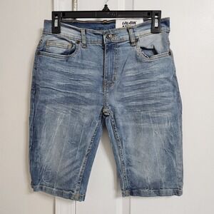 Evolution In Design Denim Shorts Boys Size 18 Slim Hip Hop Streetwear Y2K Skater